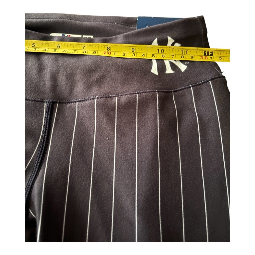 MLB New York Yankees Pinstripe Leggings Navy Blue XS Forever Collectibles - Picture 5 of 8